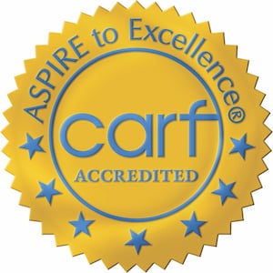 CARF Gold Seal Badge.