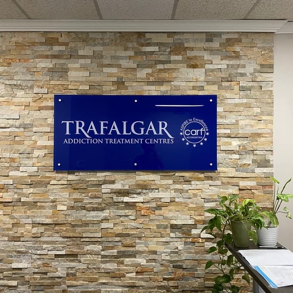 The entrance of Trafalgar Outpatient Addiction Centre in Toronto, Ontario.