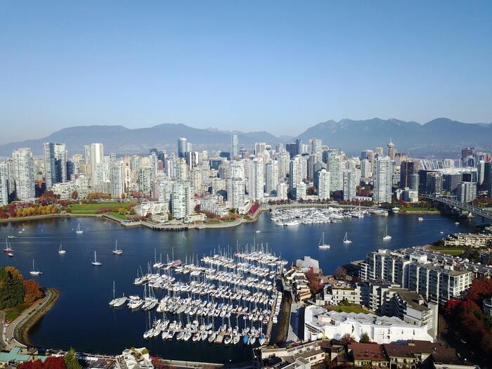 A photo of Vancouver City in British Columbia, Canada.